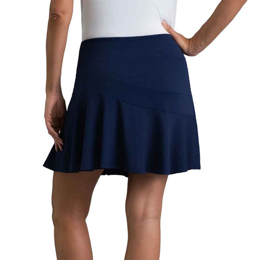 Ibkul Solid Flounce 16.5 inch Womens Golf Skort - Classic Navy/XL