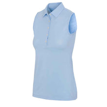 Load image into Gallery viewer, Greg Norman SL Freedom Micro Pique Women Golf Polo - Blue Haze/L
 - 1