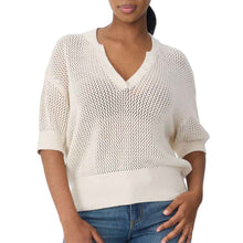 Load image into Gallery viewer, Krimson Klover Tansy SS Henley Womens Sweater - Birch/L
 - 1