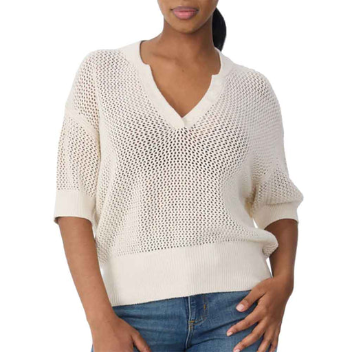 Krimson Klover Tansy SS Henley Womens Sweater - Birch/L