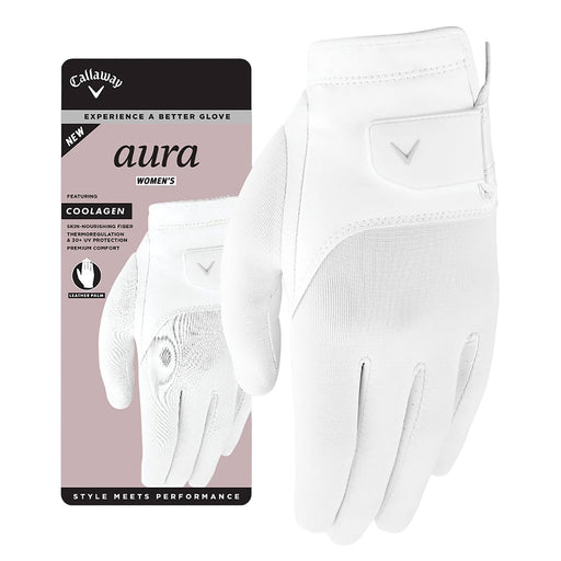 Callaway Aura Womens White Golf Glove - Left/L