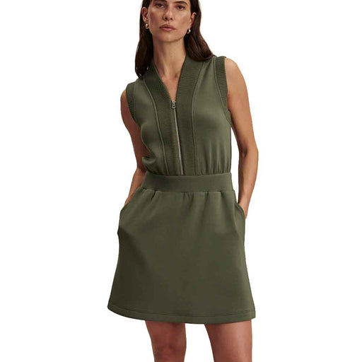 Varley Polyanna Half Zip Dress - Thyme/M
