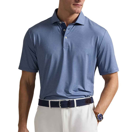 RLX Ralph Lauren LTWT Air Jersey SS Mens Golf Polo - Ryl Bldg Foulrd/XL