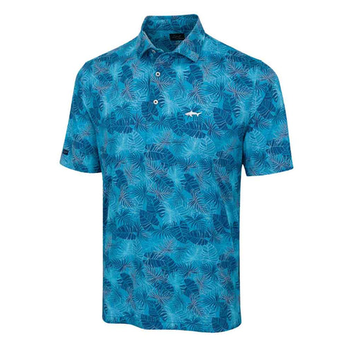 Greg Norman ML75 Palm Leaf Canopy Mens Golf Polo - Skydiver/XXL