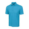 Greg Norman ML75 Jersey Geo Aquatic Echo Mens Golf Polo