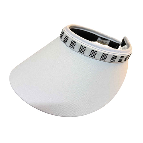 GloveIt Square Crystal Bling Womens Golf Visor