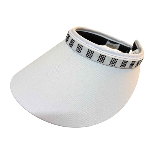 GloveIt Square Crystal Bling Womens Golf Visor