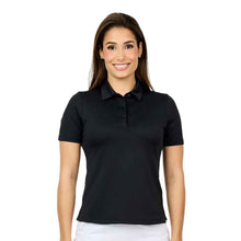 Load image into Gallery viewer, Sofibella Golf Colors UV Pique Womens SS Golf Polo - Black/2X
 - 1