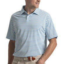 Load image into Gallery viewer, FootJoy Pinstripe Pop Stripe Lisle Mens Golf Polo - Wt/Bl Rf/Dp Rf/XL
 - 1