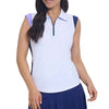 Ibkul Color Block Sleeveless Womens Golf Polo