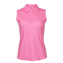 Load image into Gallery viewer, Jofit Mindy Sleeveless Rosebud Womens Golf Polo - Rosebud/L
 - 1