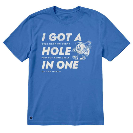 Life Is Good Hole in One Mascot Crusher-Lite Shortsleeve Mens T-Shirt