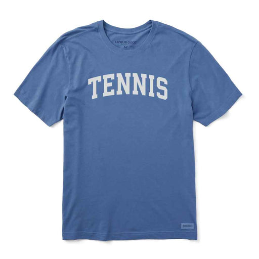 Life Is Good Tennis Arch Crusher Boxy Women Tee - Cornflower Blue/XL