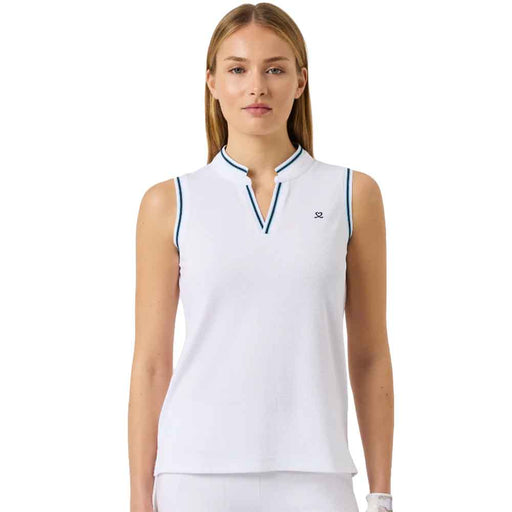 Daily Sports Round Neck Womens SL Golf Polo - White/L
