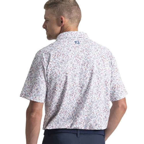 FootJoy Watercolor Floral Print Pique Mens Golf Polo - 2