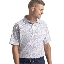 Load image into Gallery viewer, FootJoy Watercolor Floral Prnt Piq Mens Golf Polo - Wht/Blu/Ntkt Rd/XL
 - 1