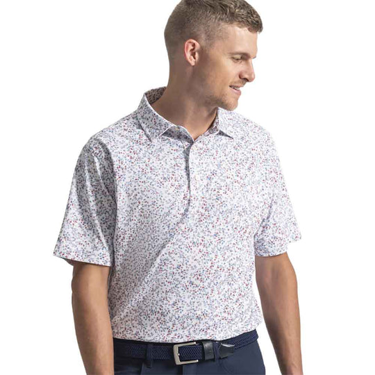 FootJoy Watercolor Floral Print Pique Mens Golf Polo