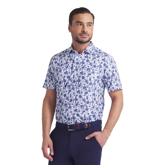 Puma Golf Cloudspun Carmela Floral Mens Golf Polo