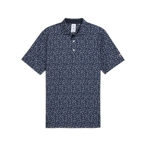 Puma X Arnold Palmer Tea Time Mens Golf Polo - Dp Nvy/Pale Pnk/XXL