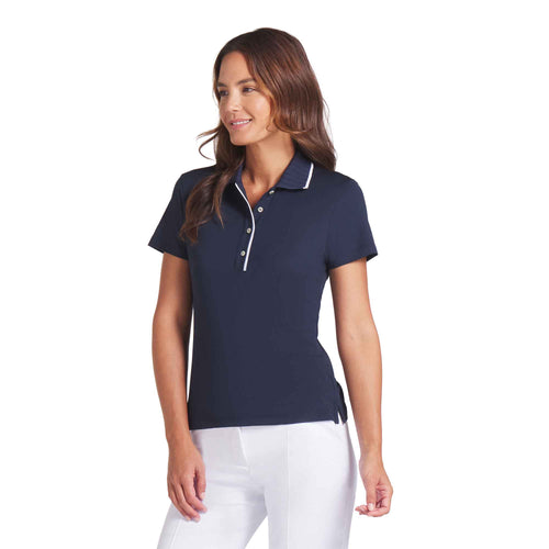 Puma Golf Cloudspun Bridges Womens Short Sleeve Golf Polo