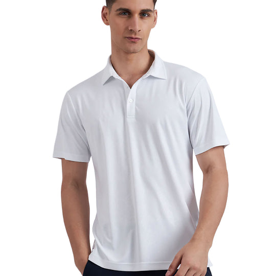 Swannies Ehrman White Mens Golf Polo