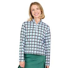 Load image into Gallery viewer, Sofibella Fresh Air Womens Golf Pullover - Pine Check/XL
 - 1