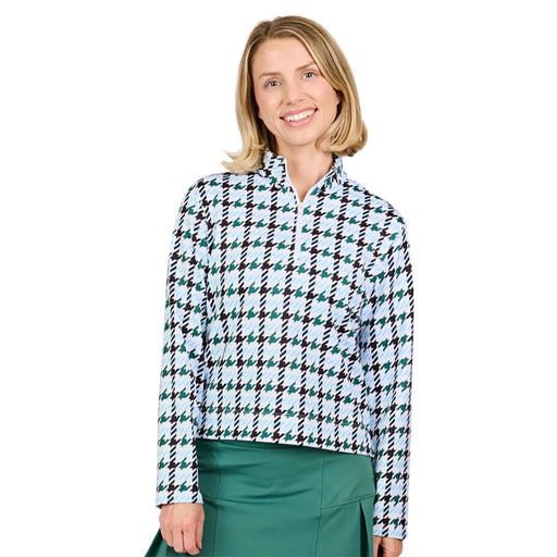 Sofibella Fresh Air Womens Golf Pullover - Pine Check/XL