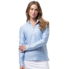 SanSoleil SolTek Ice Print Long Sleeve Mock Womens Golf Quarter-Zip Pullover