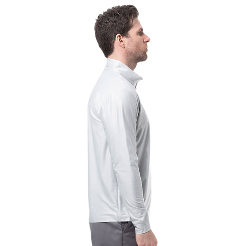 SanSoleil SolTek Ice Check Long Sleeve Mock Mens Golf Quarter-Zip Pullover - 2