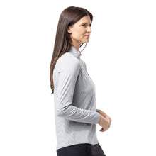 Load image into Gallery viewer, SanSoleil Melange Strip LS Mock Wmns Golf Pullover
 - 3