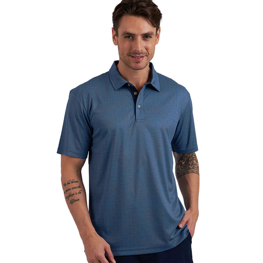 Swannies Tee Blue Horizon Mens Golf Polo