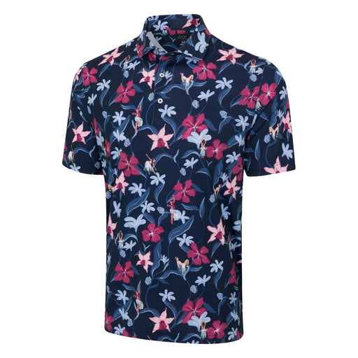 Greg Norman ML75 Stretch Luau Love Mens Golf Polo - Navy/XXL