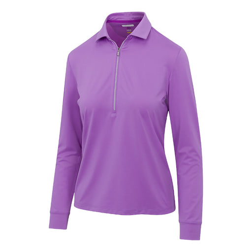 Greg Norman Elevate Long Sleeve HZ Women Golf Polo - Lavender Bliss/L