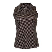 Load image into Gallery viewer, Jofit Johnny Collar Cutaway Womens SL Golf Polo - Espresso Dot/XL
 - 4