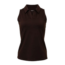 Load image into Gallery viewer, Jofit Johnny Collar Cutaway Womens SL Golf Polo - Espresso/L
 - 1