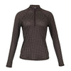 Jofit UV Espresso Dot Womens Long Sleeve Golf Mock