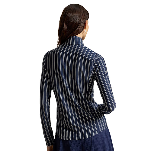 RLX Polo Golf Yarn-Dyed Mockneck Long Sleeve Womens Golf 1/4-Pullover - 2