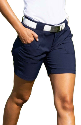 Jofit Belted 7.5 in Womens Golf Shorts - Midnight/16