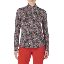 Load image into Gallery viewer, NVO Sports Lizzie 1/4  Zip Womens L/S Sun Shirt - 664 RED/XL
 - 2