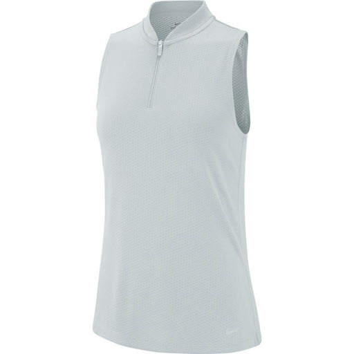 Nike Dri Fit Womens Sleeveless Golf Polo - 043 PURE PLAT/L