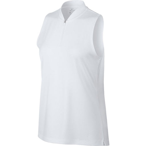 Nike Dri Fit Womens Sleeveless Golf Polo - 100 WHITE/XL