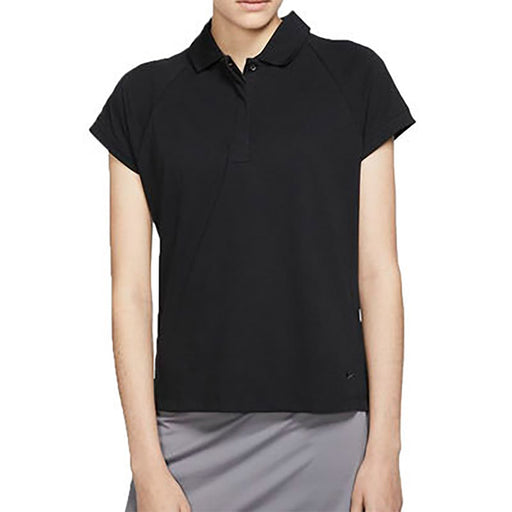 Nike Dri Fit UV Womens Cap Sleeve Golf Polo - 010 BLACK/XL