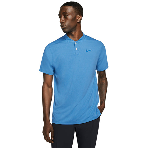 Nike Vapor Heather Blade Collar Mens Golf Polo - 406 PHOTO BLUE/XXL