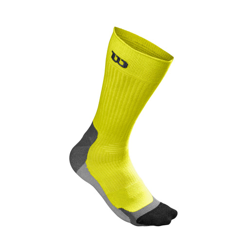 Wilson High-End Mens Crew Sock - Silver/Yellow/S-M