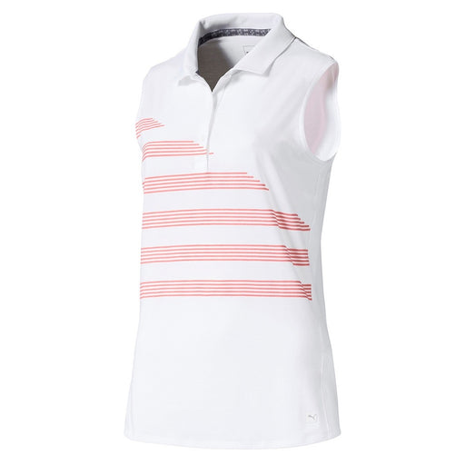 Puma Step Stripe Womens Sleeveless Golf Polo