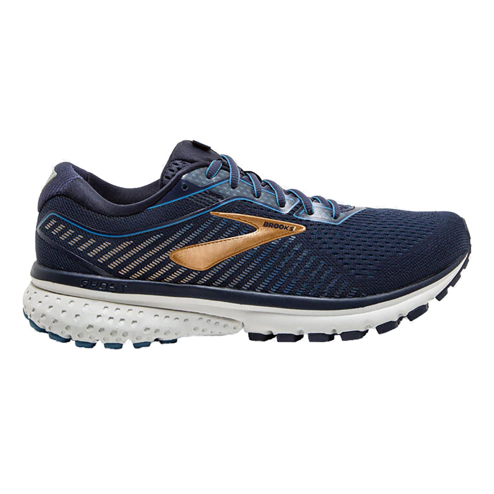 Brooks Ghost 12 Navy-Gold Mens Running Shoes