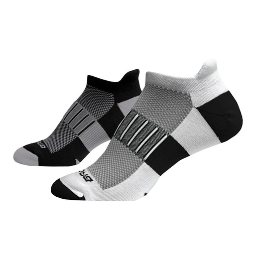 Brooks Ghost Midweight 2 Pack Unisex Running Socks - 040 WHT/BLK/OX/XL