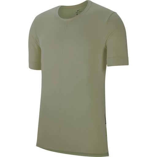 Nike Dri-FIT Yoga Mens Short Sleeve Training Shirt - 324 OIL GREEN/XL