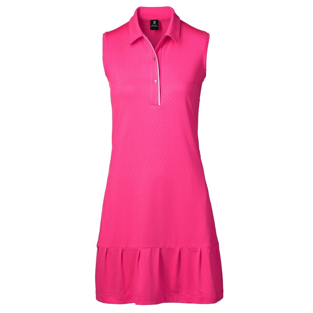 hot pink golf dress NWT Ladies G LIFESTYLE Hot Pink Double Ruffle Sleeveless Golf Dress S M L XL