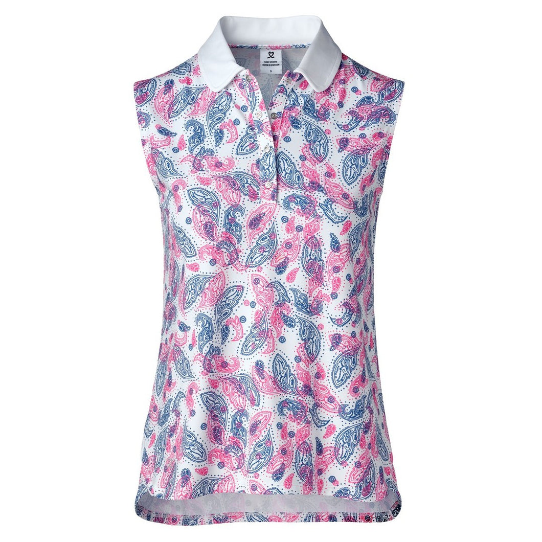 Daily Sports Patty White Womens Sleeveless Polo